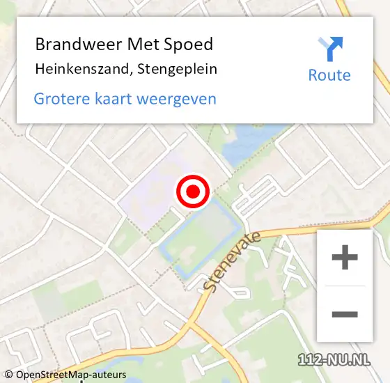 Locatie op kaart van de 112 melding: Brandweer Met Spoed Naar Heinkenszand, Stengeplein op 17 maart 2024 00:39