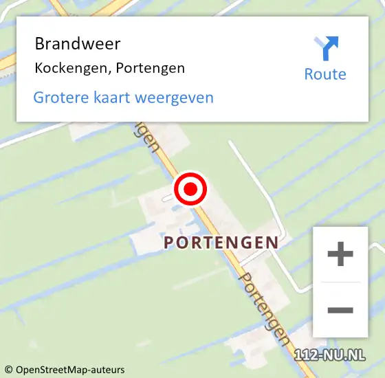 Locatie op kaart van de 112 melding: Brandweer Kockengen, Portengen op 17 maart 2024 05:15