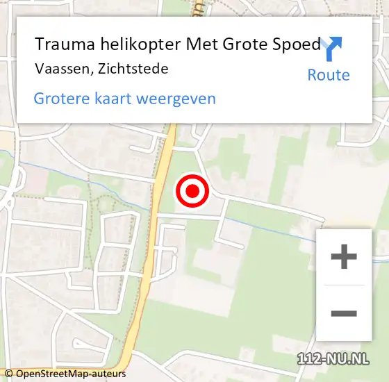 Locatie op kaart van de 112 melding: Trauma helikopter Met Grote Spoed Naar Vaassen, Zichtstede op 17 maart 2024 07:35