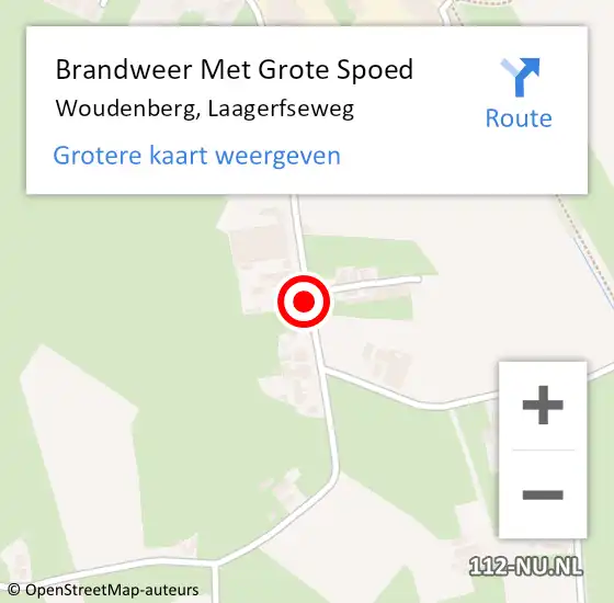 Locatie op kaart van de 112 melding: Brandweer Met Grote Spoed Naar Woudenberg, Laagerfseweg op 17 maart 2024 07:46