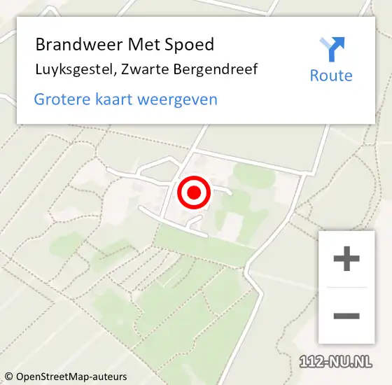 Locatie op kaart van de 112 melding: Brandweer Met Spoed Naar Luyksgestel, Zwarte Bergendreef op 17 maart 2024 09:55