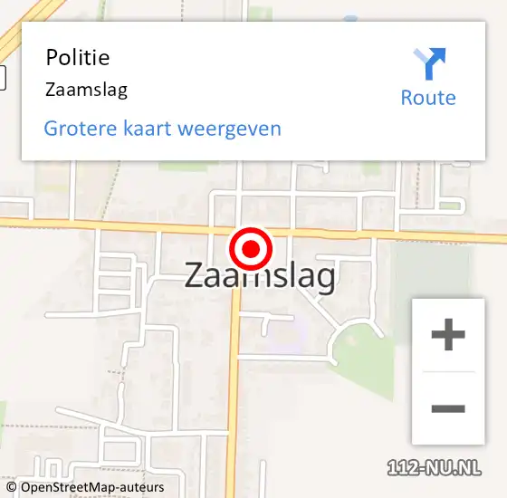 Locatie op kaart van de 112 melding: Politie Zaamslag op 17 maart 2024 11:08