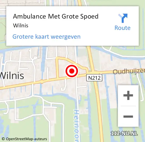 Locatie op kaart van de 112 melding: Ambulance Met Grote Spoed Naar Wilnis op 17 maart 2024 14:05