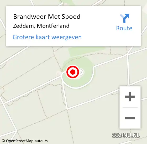 Locatie op kaart van de 112 melding: Brandweer Met Spoed Naar Zeddam, Montferland op 17 maart 2024 14:08