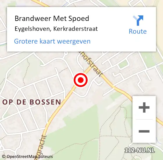 Locatie op kaart van de 112 melding: Brandweer Met Spoed Naar Eygelshoven, Kerkraderstraat op 17 maart 2024 14:31