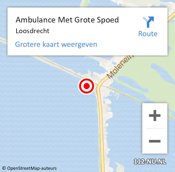 Locatie op kaart van de 112 melding: Ambulance Met Grote Spoed Naar Loosdrecht op 18 maart 2024 07:52
