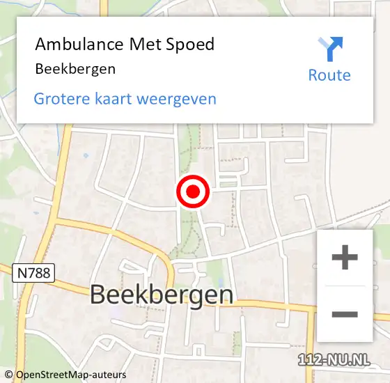 Locatie op kaart van de 112 melding: Ambulance Met Spoed Naar Beekbergen op 18 maart 2024 09:24
