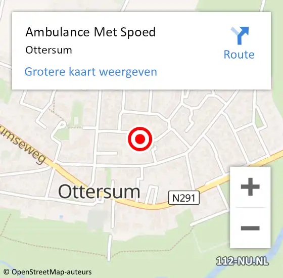 Locatie op kaart van de 112 melding: Ambulance Met Spoed Naar Ottersum op 18 maart 2024 09:53