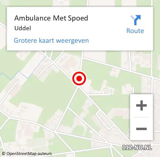 Locatie op kaart van de 112 melding: Ambulance Met Spoed Naar Uddel op 18 maart 2024 10:28