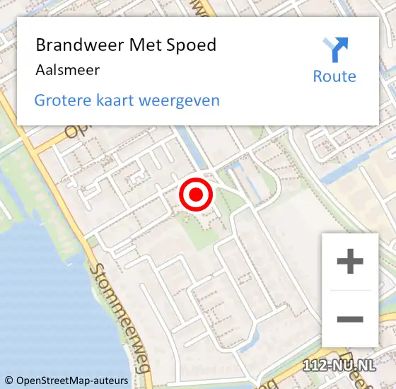 Locatie op kaart van de 112 melding: Brandweer Met Spoed Naar Aalsmeer op 18 maart 2024 17:43