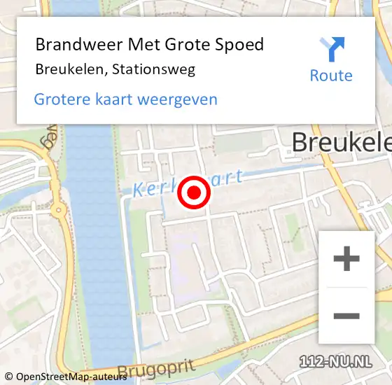 Locatie op kaart van de 112 melding: Brandweer Met Grote Spoed Naar Breukelen, Stationsweg op 19 maart 2024 06:36