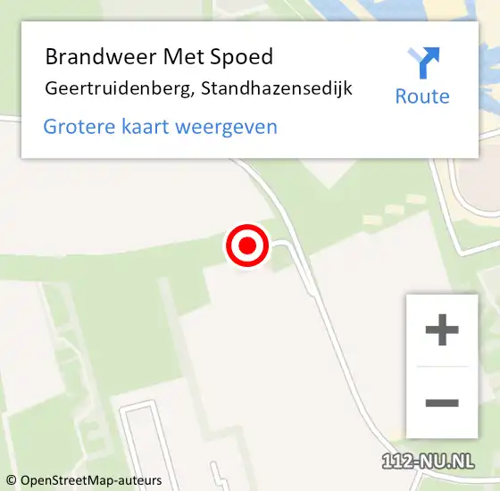 Locatie op kaart van de 112 melding: Brandweer Met Spoed Naar Geertruidenberg, Standhazensedijk op 19 maart 2024 08:10