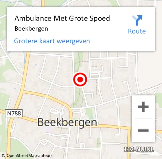 Locatie op kaart van de 112 melding: Ambulance Met Grote Spoed Naar Beekbergen op 19 maart 2024 09:44