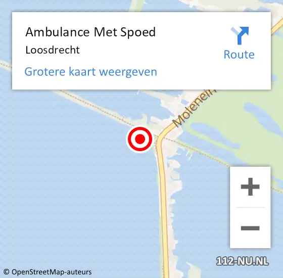 Locatie op kaart van de 112 melding: Ambulance Met Spoed Naar Loosdrecht op 19 maart 2024 13:09