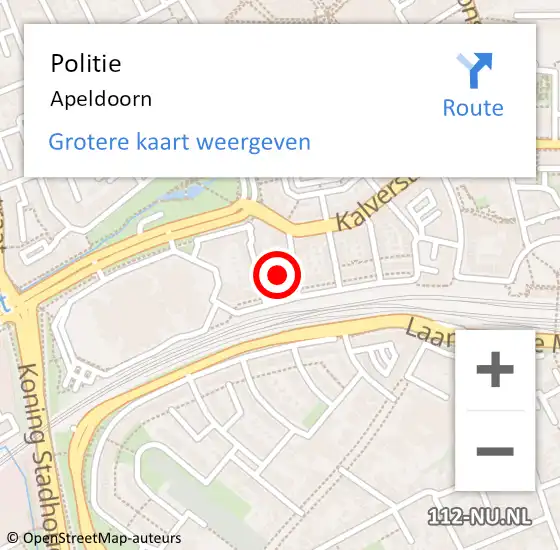 Locatie op kaart van de 112 melding: Politie Apeldoorn op 19 maart 2024 13:28
