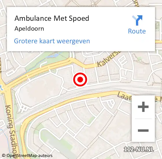 Locatie op kaart van de 112 melding: Ambulance Met Spoed Naar Apeldoorn op 19 maart 2024 13:54