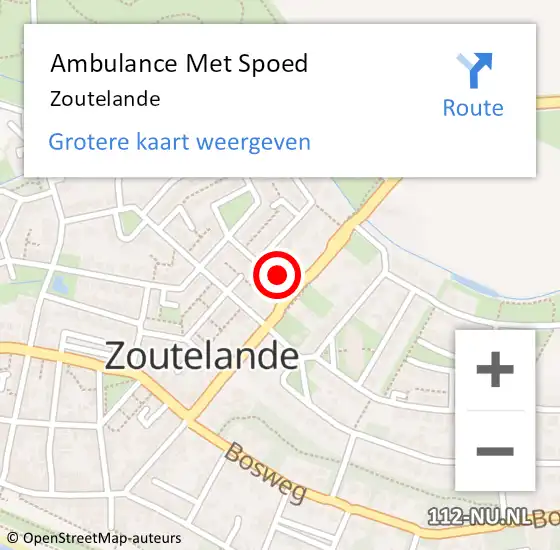 Locatie op kaart van de 112 melding: Ambulance Met Spoed Naar Zoutelande op 19 maart 2024 20:15