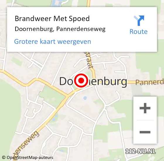 Locatie op kaart van de 112 melding: Brandweer Met Spoed Naar Doornenburg, Pannerdenseweg op 19 maart 2024 21:20