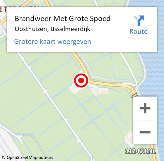 Locatie op kaart van de 112 melding: Brandweer Met Grote Spoed Naar Oosthuizen, IJsselmeerdijk op 20 maart 2024 07:22