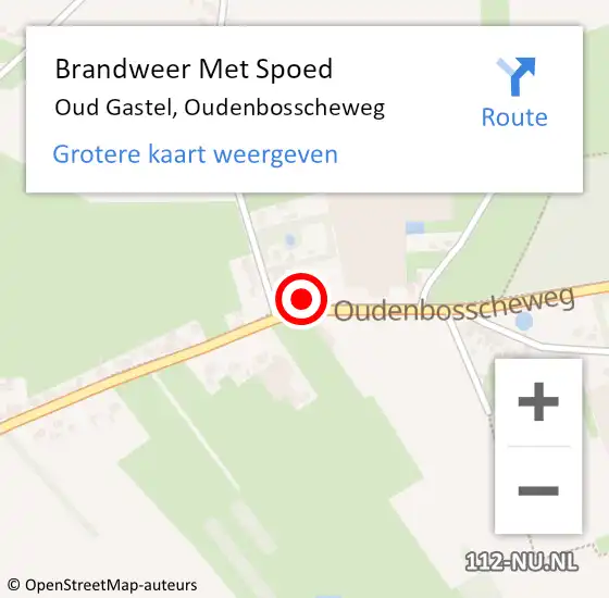 Locatie op kaart van de 112 melding: Brandweer Met Spoed Naar Oud Gastel, Oudenbosscheweg op 20 maart 2024 09:03
