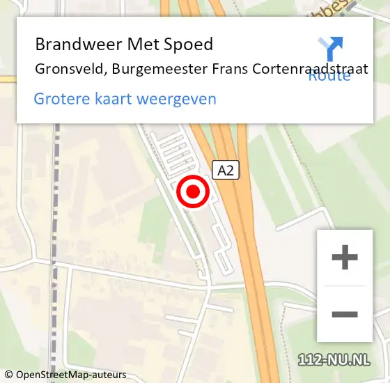 Locatie op kaart van de 112 melding: Brandweer Met Spoed Naar Gronsveld, Burgemeester Frans Cortenraadstraat op 20 maart 2024 10:51