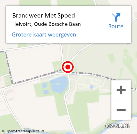 Locatie op kaart van de 112 melding: Brandweer Met Spoed Naar Helvoirt, Oude Bossche Baan op 20 maart 2024 15:06