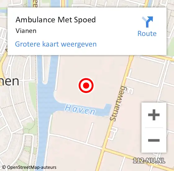 Locatie op kaart van de 112 melding: Ambulance Met Spoed Naar Vianen op 20 maart 2024 16:14