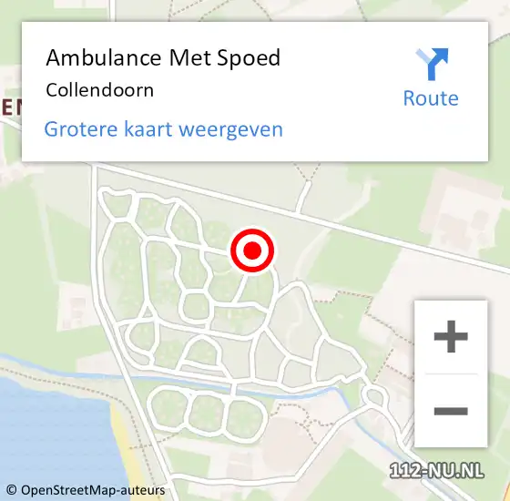 Locatie op kaart van de 112 melding: Ambulance Met Spoed Naar Collendoorn op 20 maart 2024 16:28