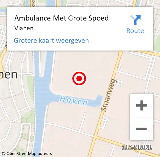 Locatie op kaart van de 112 melding: Ambulance Met Grote Spoed Naar Vianen op 20 maart 2024 16:30