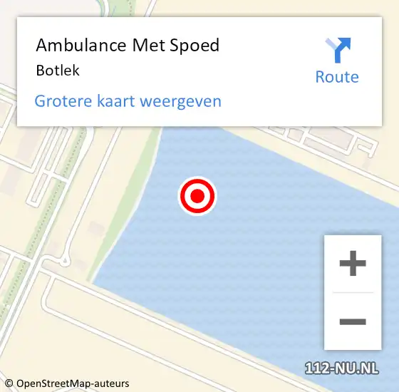 Locatie op kaart van de 112 melding: Ambulance Met Spoed Naar Botlek op 20 maart 2024 18:17