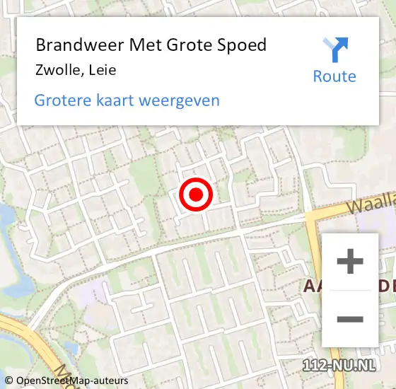 Locatie op kaart van de 112 melding: Brandweer Met Grote Spoed Naar Zwolle, Leie op 20 maart 2024 20:18