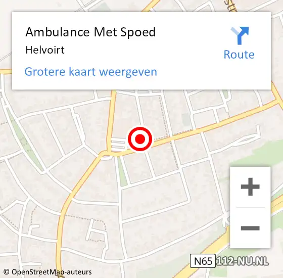 Locatie op kaart van de 112 melding: Ambulance Met Spoed Naar Helvoirt op 20 maart 2024 23:36
