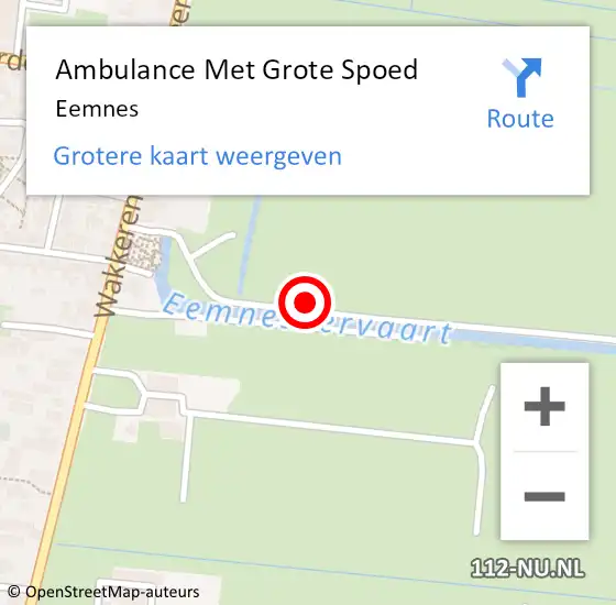 Locatie op kaart van de 112 melding: Ambulance Met Grote Spoed Naar Eemnes op 21 maart 2024 01:24