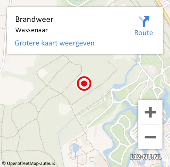 Locatie op kaart van de 112 melding: Brandweer Wassenaar op 21 maart 2024 04:07