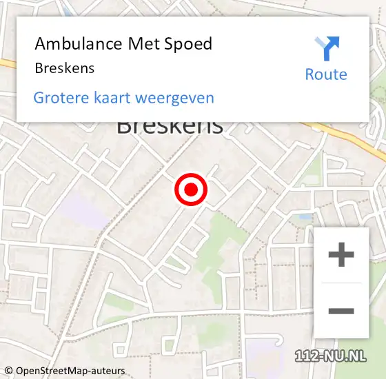 Locatie op kaart van de 112 melding: Ambulance Met Spoed Naar Breskens op 21 maart 2024 08:02