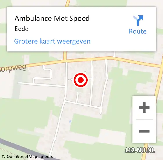 Locatie op kaart van de 112 melding: Ambulance Met Spoed Naar Eede op 21 maart 2024 09:04