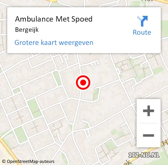 Locatie op kaart van de 112 melding: Ambulance Met Spoed Naar Bergeijk op 21 maart 2024 11:16