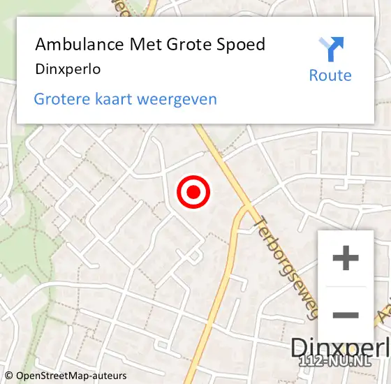 Locatie op kaart van de 112 melding: Ambulance Met Grote Spoed Naar Dinxperlo op 21 maart 2024 11:44