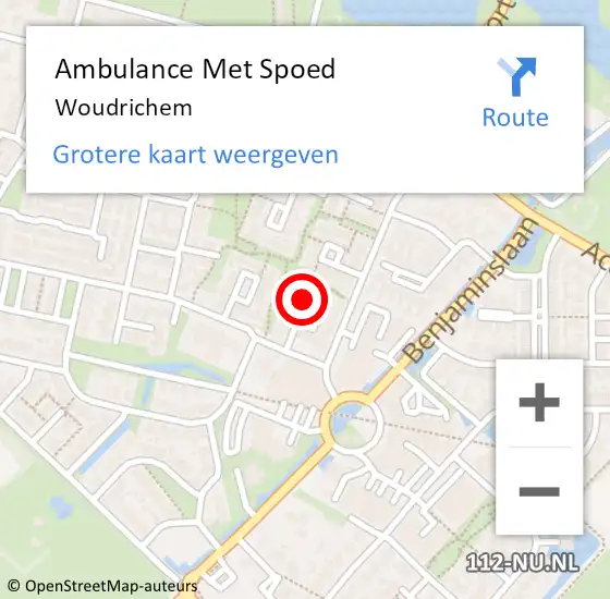 Locatie op kaart van de 112 melding: Ambulance Met Spoed Naar Woudrichem op 21 maart 2024 13:53