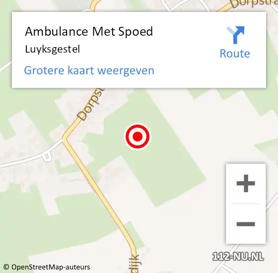 Locatie op kaart van de 112 melding: Ambulance Met Spoed Naar Luyksgestel op 21 maart 2024 15:26