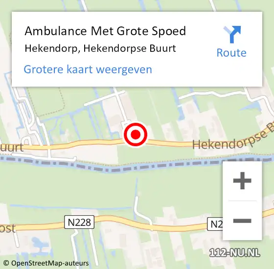 Locatie op kaart van de 112 melding: Ambulance Met Grote Spoed Naar Hekendorp, Hekendorpse Buurt op 21 maart 2024 17:06