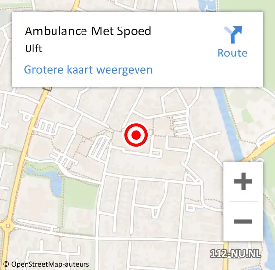 Locatie op kaart van de 112 melding: Ambulance Met Spoed Naar Ulft op 21 maart 2024 20:03