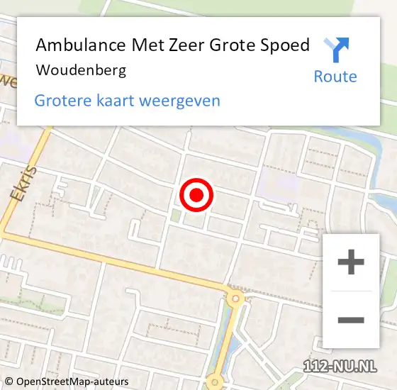 Locatie op kaart van de 112 melding: Ambulance Met Zeer Grote Spoed Naar Woudenberg op 21 maart 2024 21:50