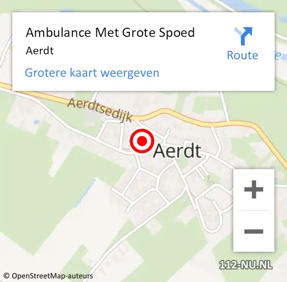 Locatie op kaart van de 112 melding: Ambulance Met Grote Spoed Naar Aerdt op 21 maart 2024 22:04