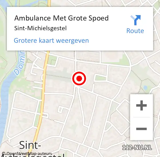 Locatie op kaart van de 112 melding: Ambulance Met Grote Spoed Naar Sint-Michielsgestel op 21 maart 2024 22:40
