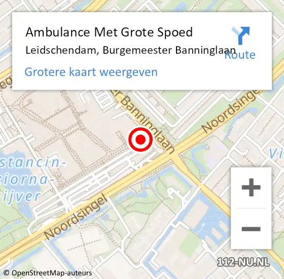 Locatie op kaart van de 112 melding: Ambulance Met Grote Spoed Naar Leidschendam, Burgemeester Banninglaan op 21 maart 2024 23:10