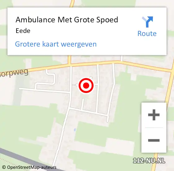 Locatie op kaart van de 112 melding: Ambulance Met Grote Spoed Naar Eede op 22 maart 2024 01:32