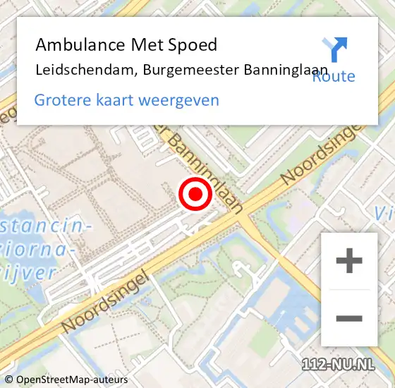 Locatie op kaart van de 112 melding: Ambulance Met Spoed Naar Leidschendam, Burgemeester Banninglaan op 22 maart 2024 09:13
