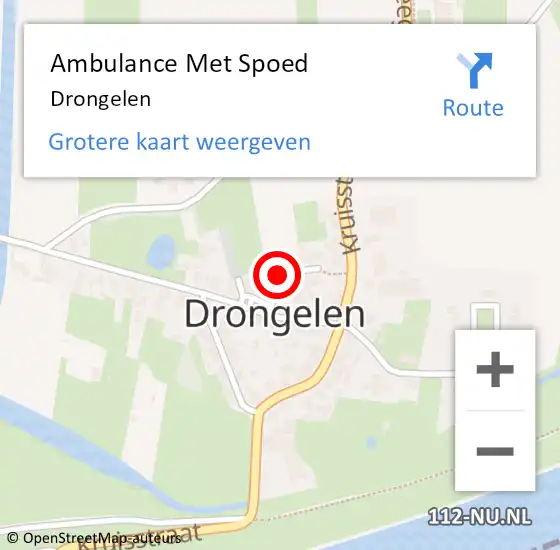 Locatie op kaart van de 112 melding: Ambulance Met Spoed Naar Drongelen op 22 maart 2024 10:52
