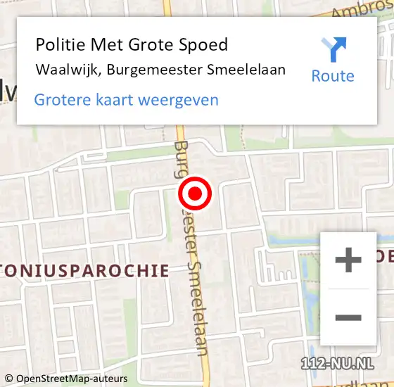 Locatie op kaart van de 112 melding: Politie Met Grote Spoed Naar Waalwijk, Burgemeester Smeelelaan op 22 maart 2024 14:05